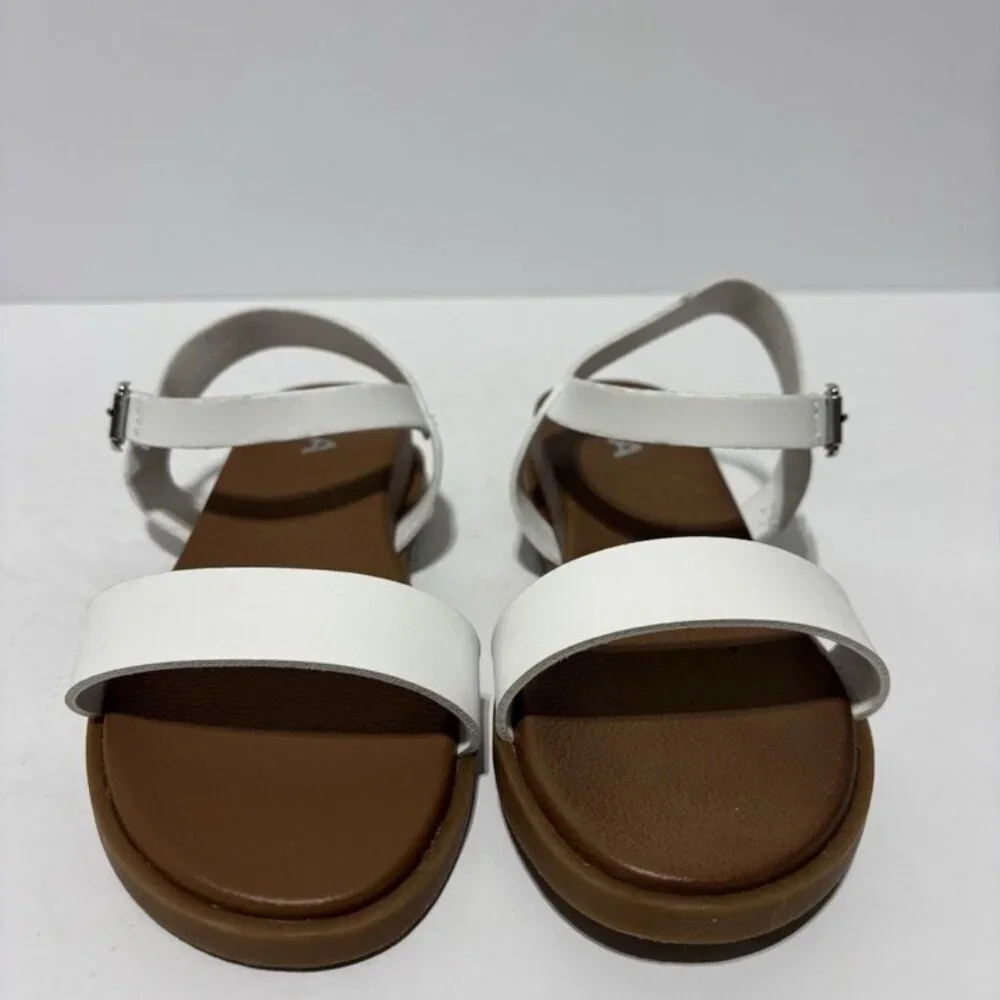 Mia Little Kids’ White Ankle Strap Sandals, Girls’ Size 12 M